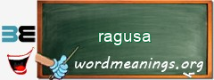 WordMeaning blackboard for ragusa